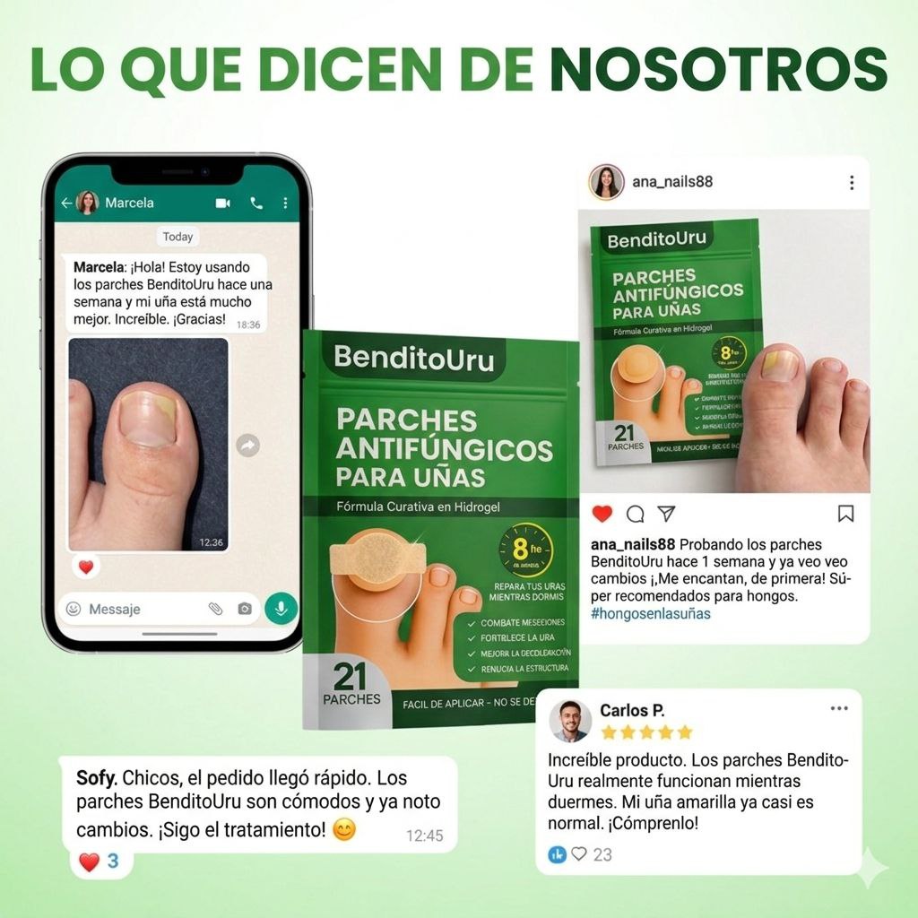 BenditoUru - Parches Antihongos - Eliminan Hongos y Regeneran tus Uñas